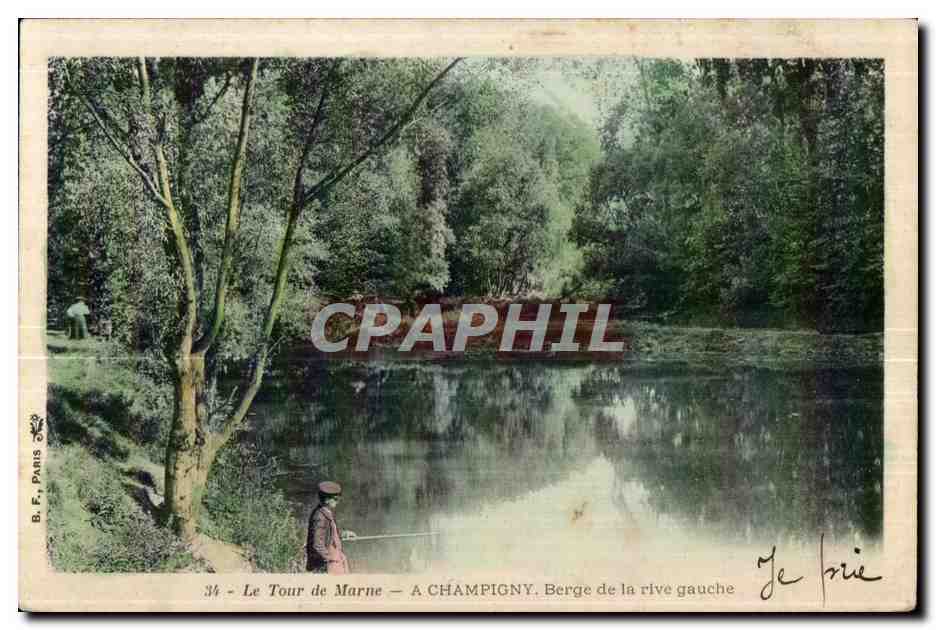 Le Tour de Marne — A CHAMPIGNY. Berge de la rive gauche — B. F. PARIS, n°34
