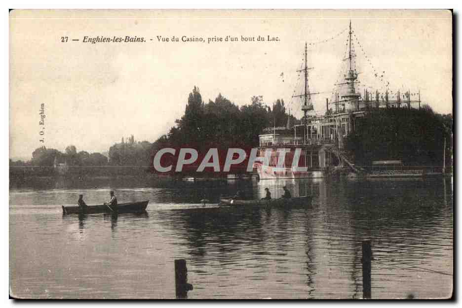 Enghien-les-Bains — Vue du Casino, prise d'un bout du Lac — J. O., Enghien