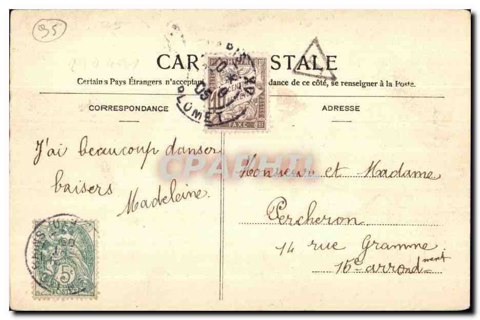 Enghien-les-Bains — Vue du Casino, prise d'un bout du Lac — J. O., Enghien — Verso