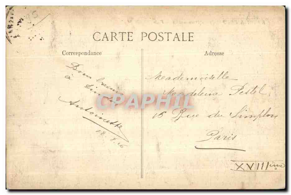 Enghien-les-Bains — Ansicht von Segeln — P. Mimeour — Rückseite