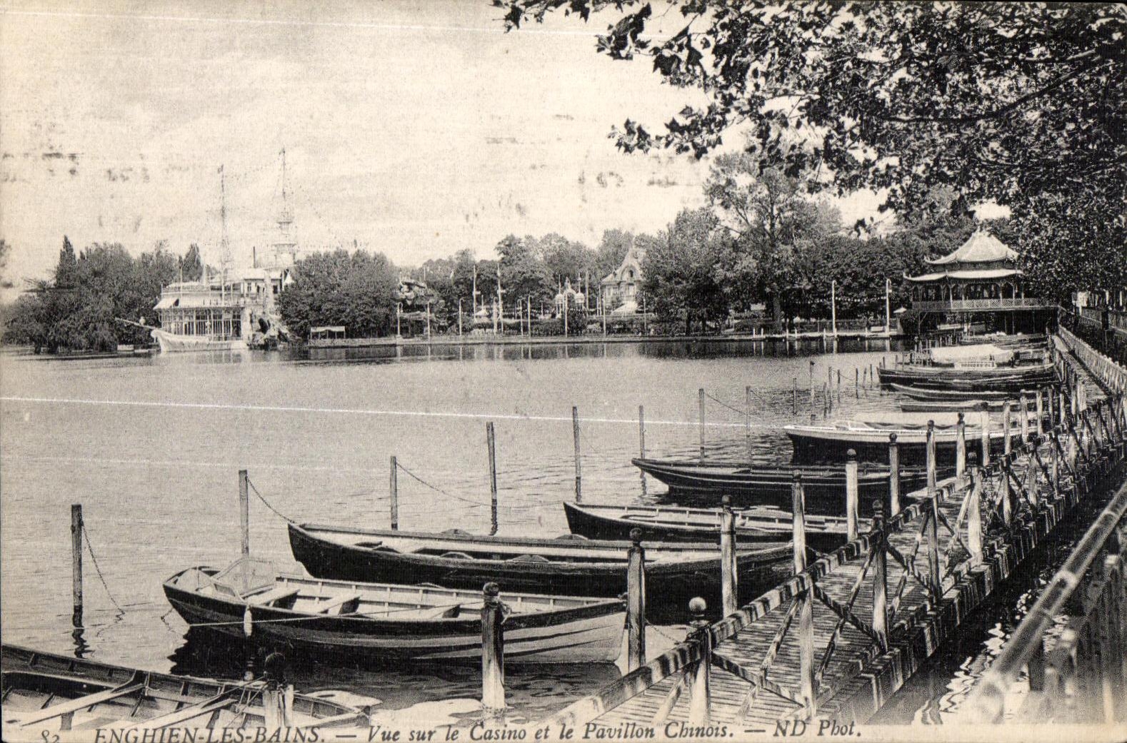 CPA Enghien Les Bains Vue sur le Casino et le Pavillon Chinoss ND Pbot