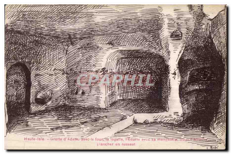 CPA Haute Isle Grotte d Adam avec le four in logette I Ecuris avac sa mangeetis