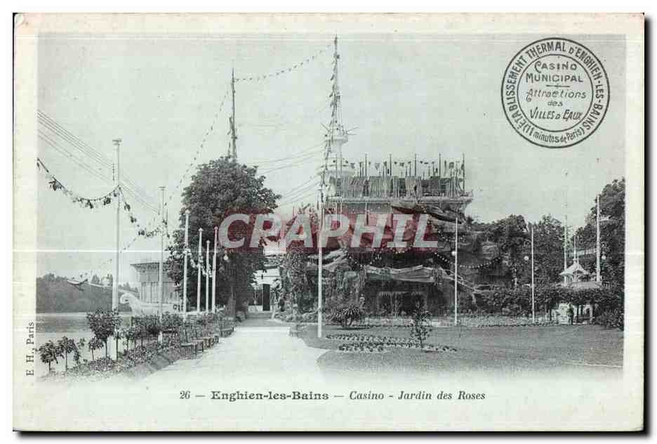 CPA Enghien Les Bains Casino Jardin Des Roses