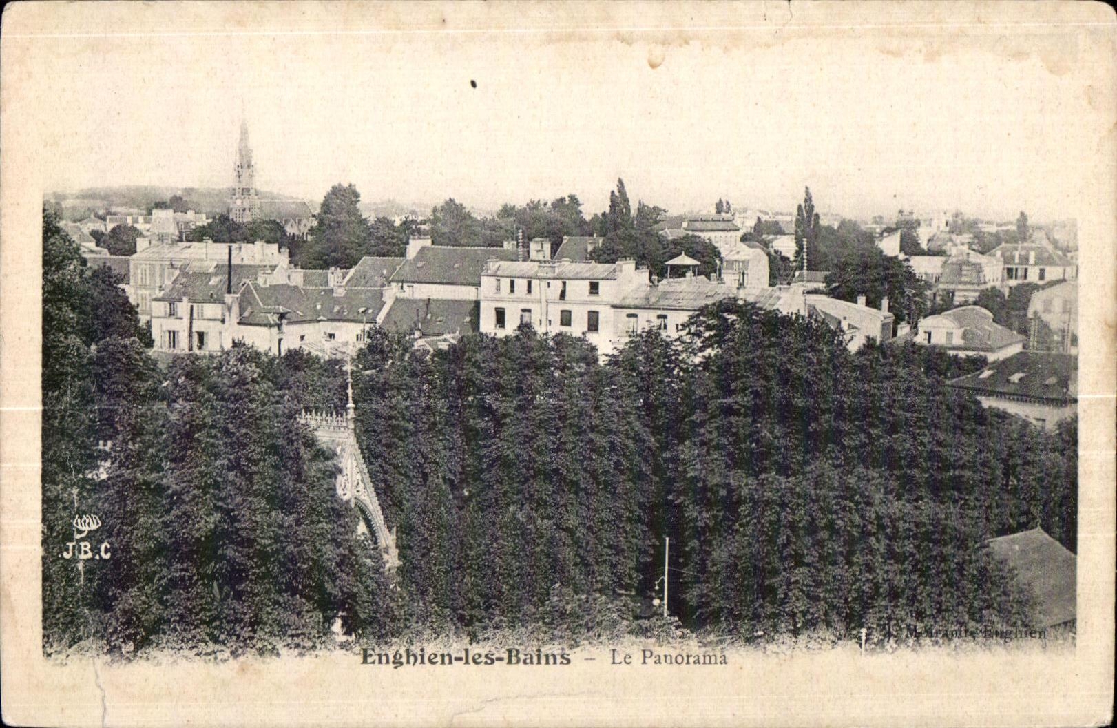 Tarjeta postal antigua Enghien Les Bains El Panorama