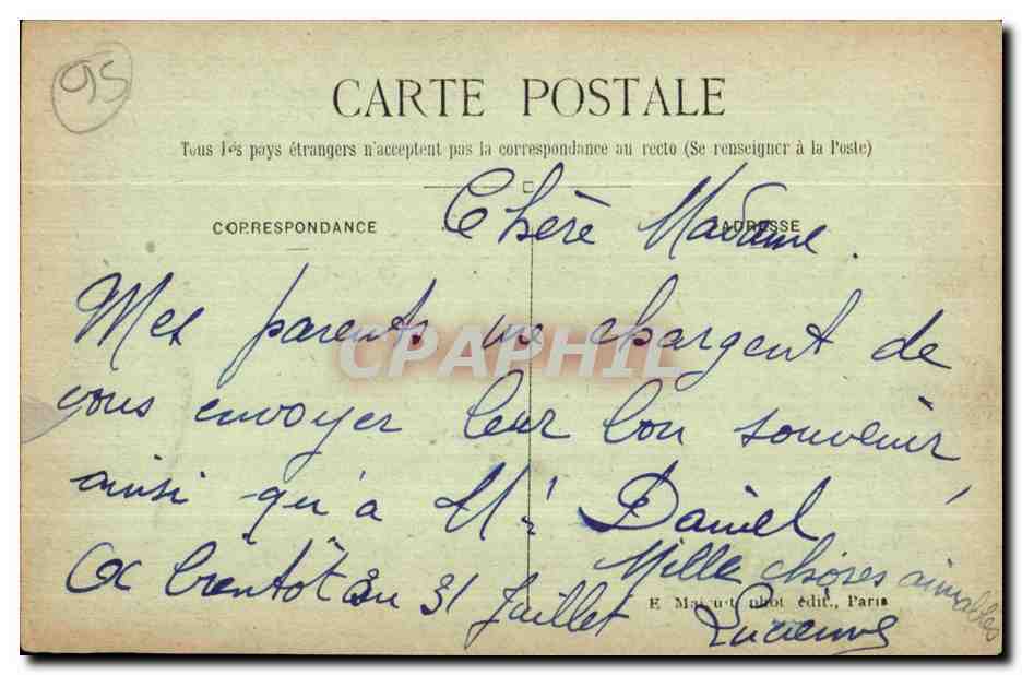 Enghien-les-Bains — Lac, Casino, Bateaux et Jardin des Roses — E. M. n°2727 — Rückseite