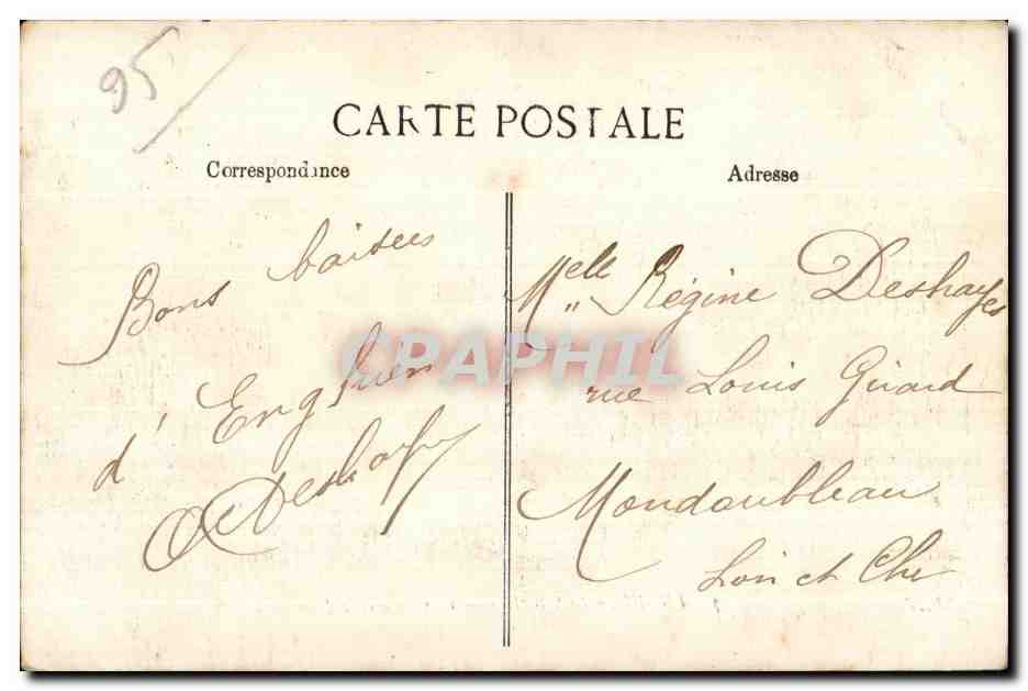 CPA Enghien Les Bains Le Casino et La Jetee — Verso