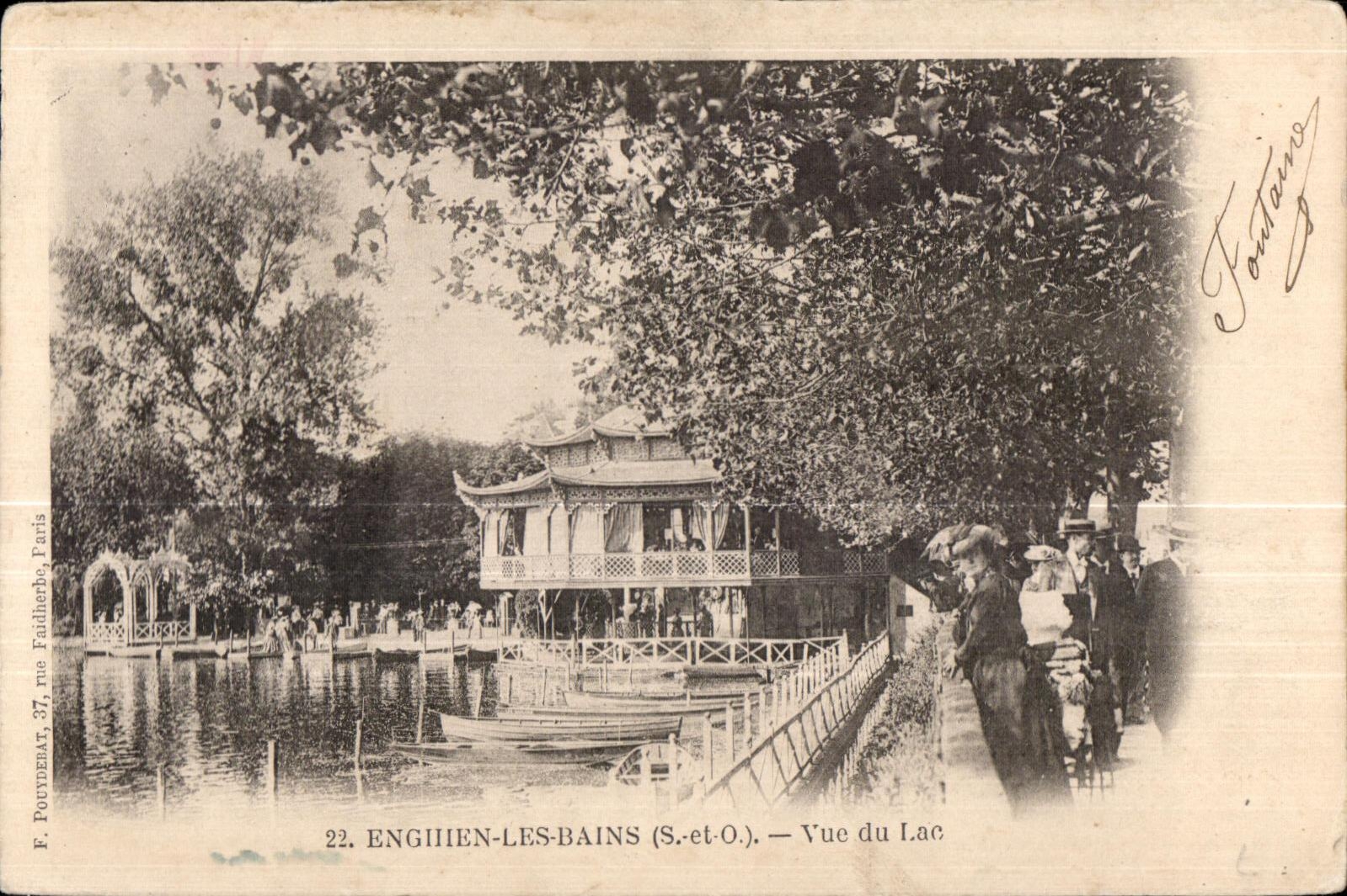Enghiien-les-Bains (S.-et-O.) — View of the Lake — F. POUTUREAT, Paris