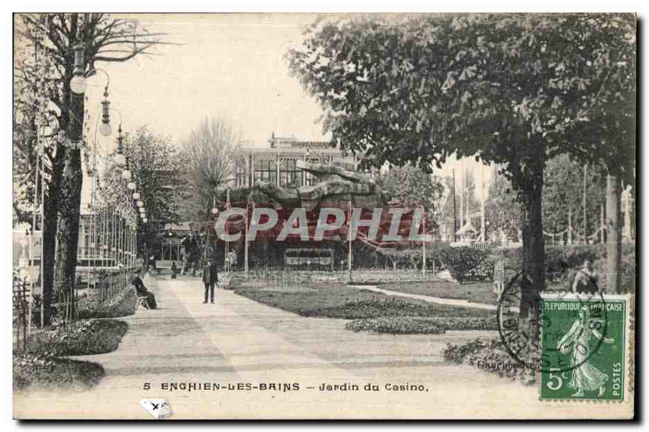 CPA Enghien Les Bains Jerdin du Casion