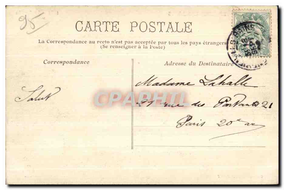 CPA Enghien Les Bains le jardin des roses — Rückseite