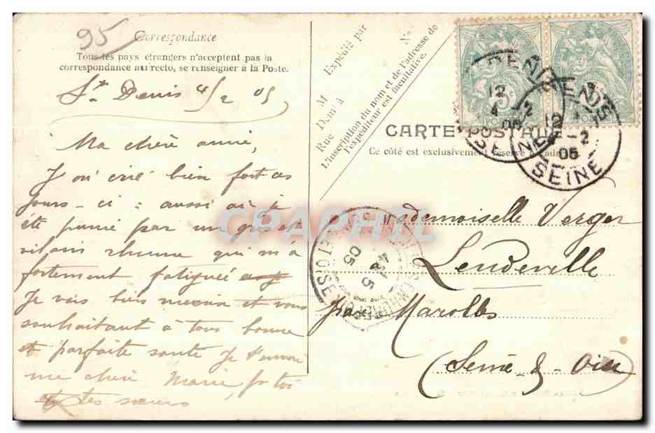 Enghien-les-Bains — Lac de la Princesse Mathilde — Édition Nouvelle L. Quointeau, Saint-Denis — Verso