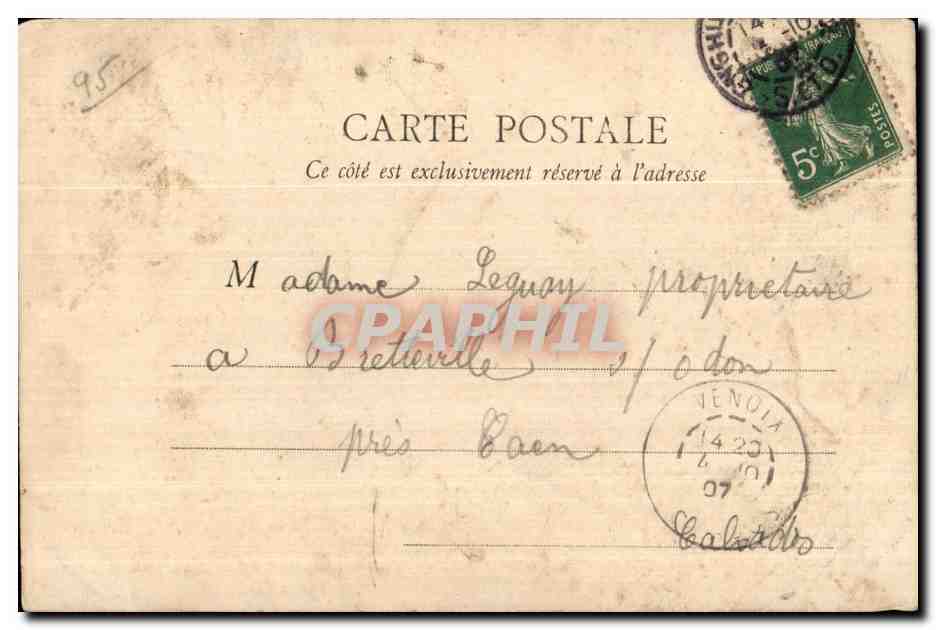 Vintage Postcard Enghien Les Bains Casino Entrance Avenue De Ceinture — Back