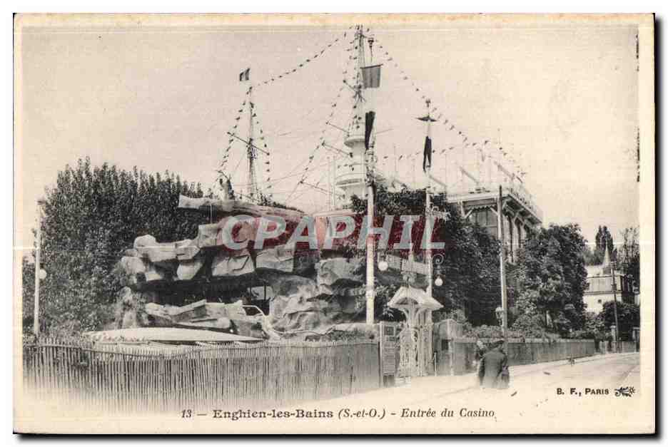 Enghien-les-Bains (S.-et-O.) — Entrée du Casino — B. F., Paris