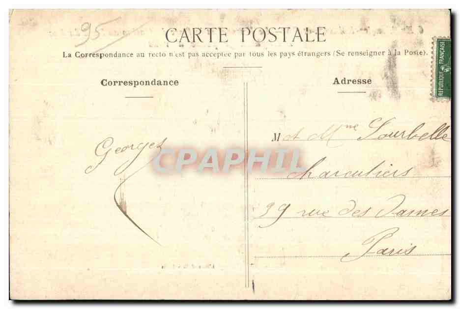 Enghien-les-Bains (S.-et-O.) — Le Kursaal et le Parc du Casino au bord du Lac D'Enghien je pense à vous — Verso