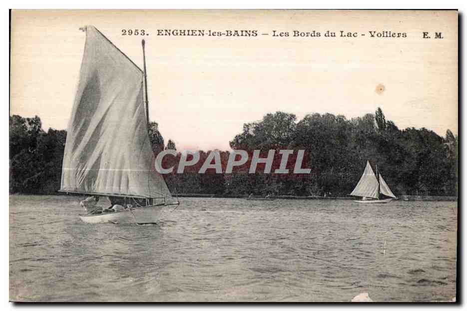Enghien-les-Bains — Les Bords du Lac — Voiliers — E. M. — n° 2953