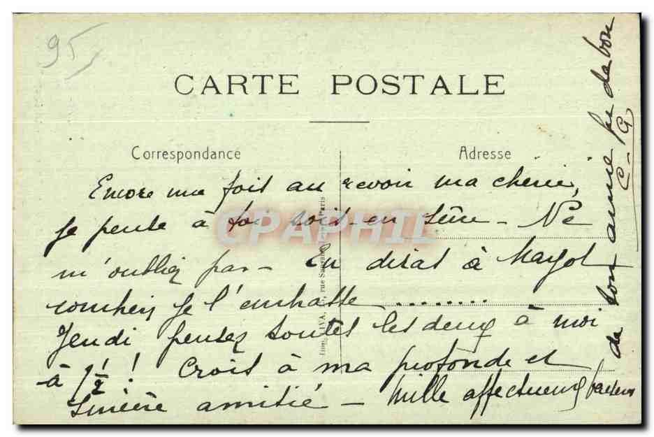 CPA Ecouen Chateau de la Legion d honneur La Chapelle  — Rückseite