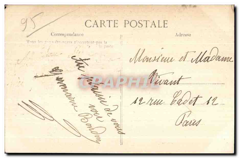 CPA Ecouen Panorama vu de la Legion d Honneur  — Back