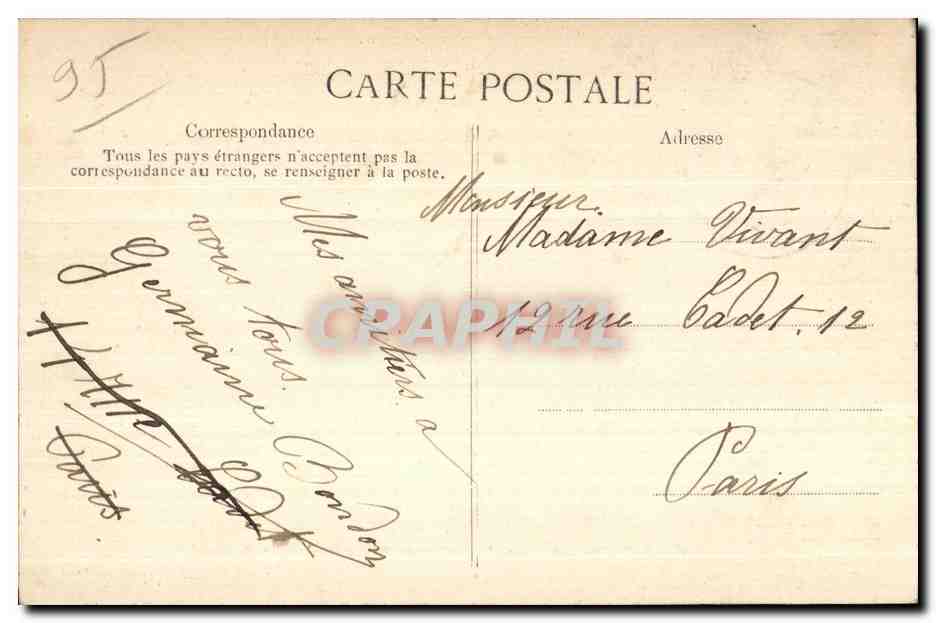CPA Ecouen Maison d Education de la Legion d Honneur — Back