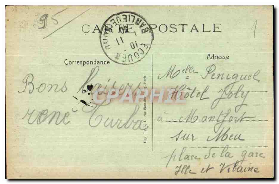 CPA Ecouen Chateau de la Legion d Honneur Allee de la Princesse — Back