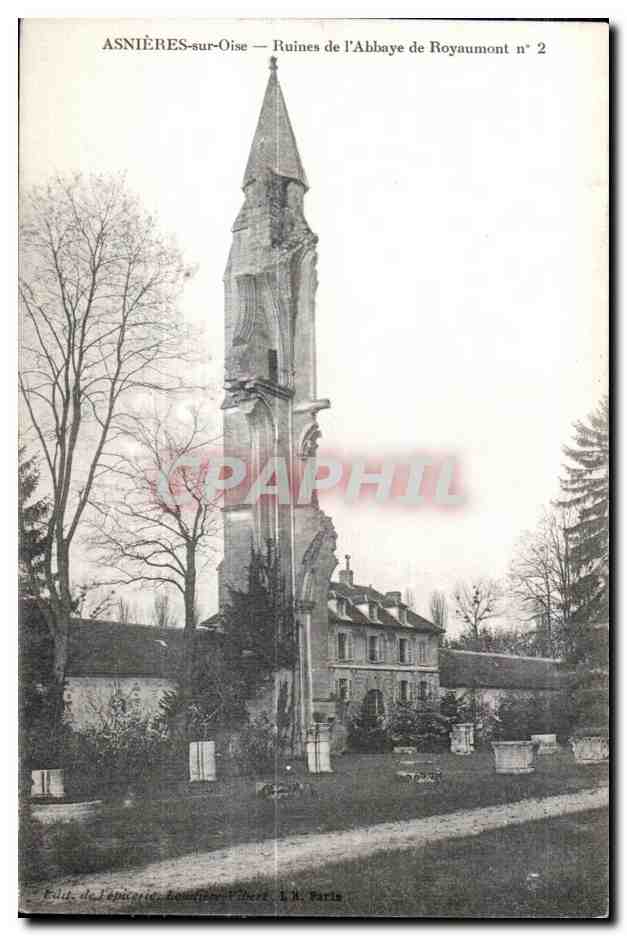CPA Asnieres sur Oise Ruines de I Abbaye de Royaumont