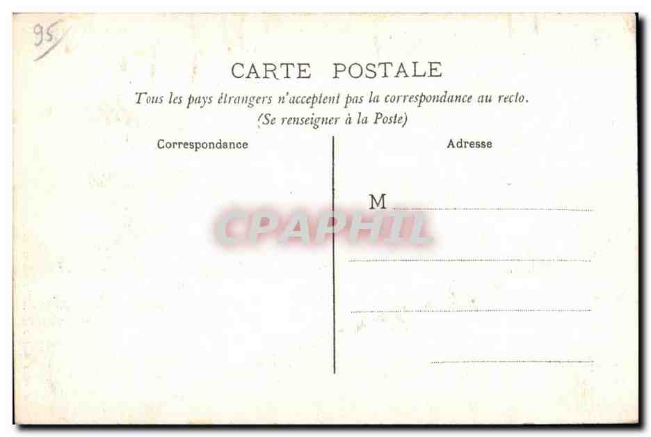 CPA Asnieres sur Oise Ruines de I Abbaye de Royaumont — Verso