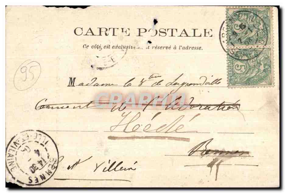 CPA Argenteuil La Nef de la Cathedrale Orgue — Verso