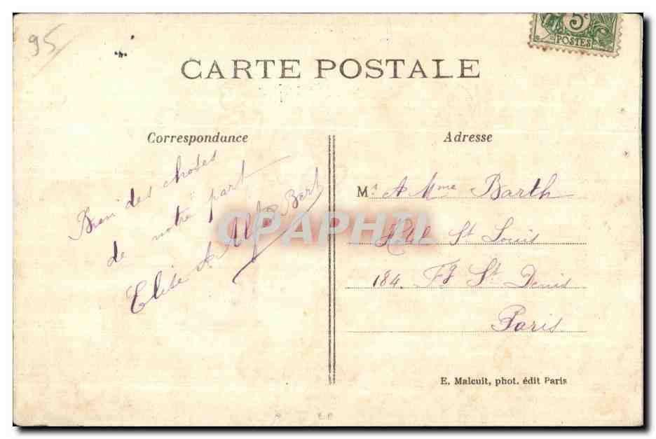 CPA d Argenteuil Souvenir Porte Bonheur — Rückseite