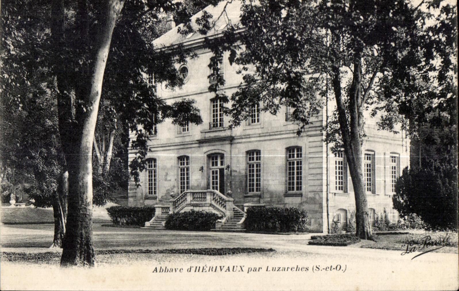 CPA Luzarches Abbave d Herivaux par