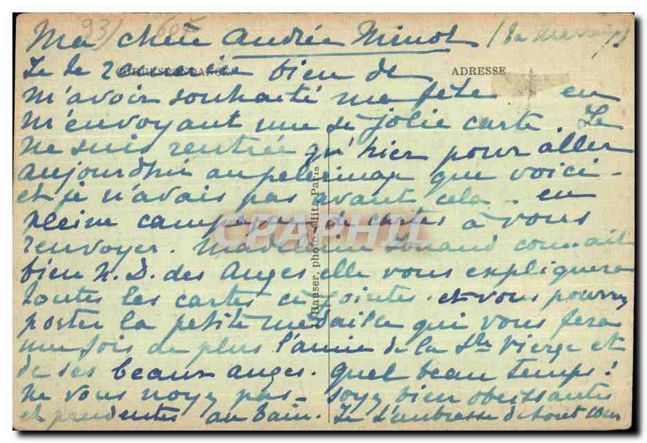 CPA Foret de Bondy Clichy sous Bois Notre Dame des Anges Les CRoix La source miraculeuse — Rückseite