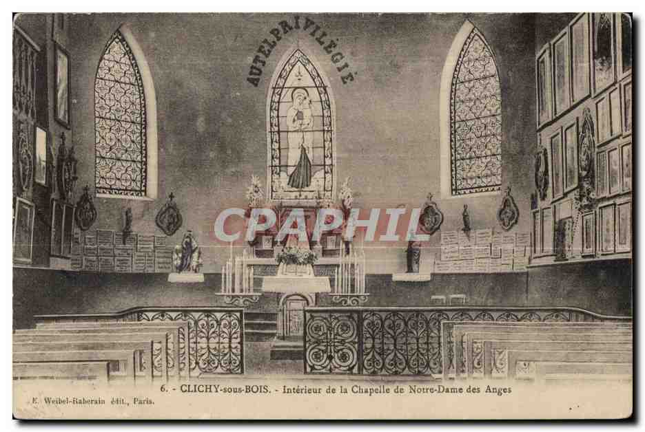 CPA Clichy sous Bois Interieur de la Chapelle de Notre Dame des Anges