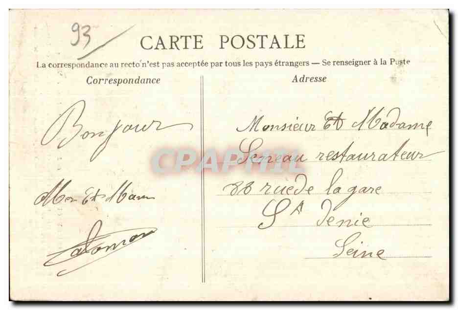 CPA Clichy Sous Bois Le Miracle de Notre Dame des Anges — Rückseite