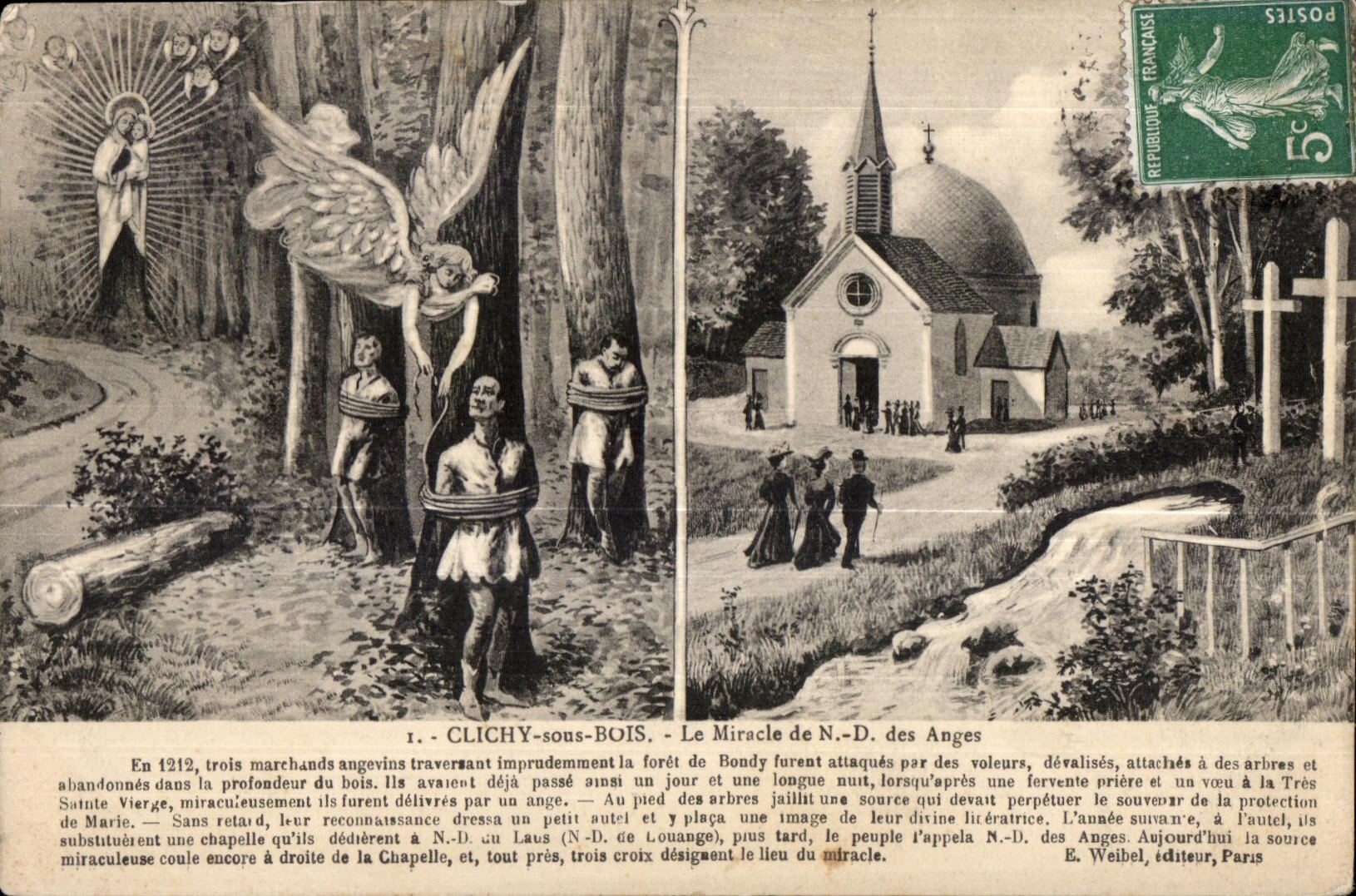 CPA Clichy sous Bois Le Miracle de N D des Anges
