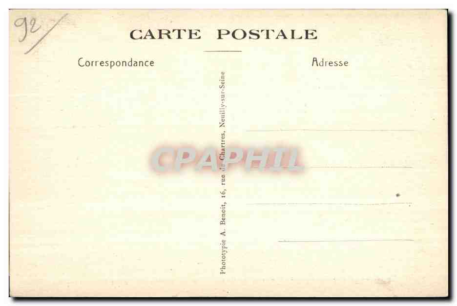 CPA Rmitage Sainte Therese 7 Rue de la Martiniere Chaville — Rückseite