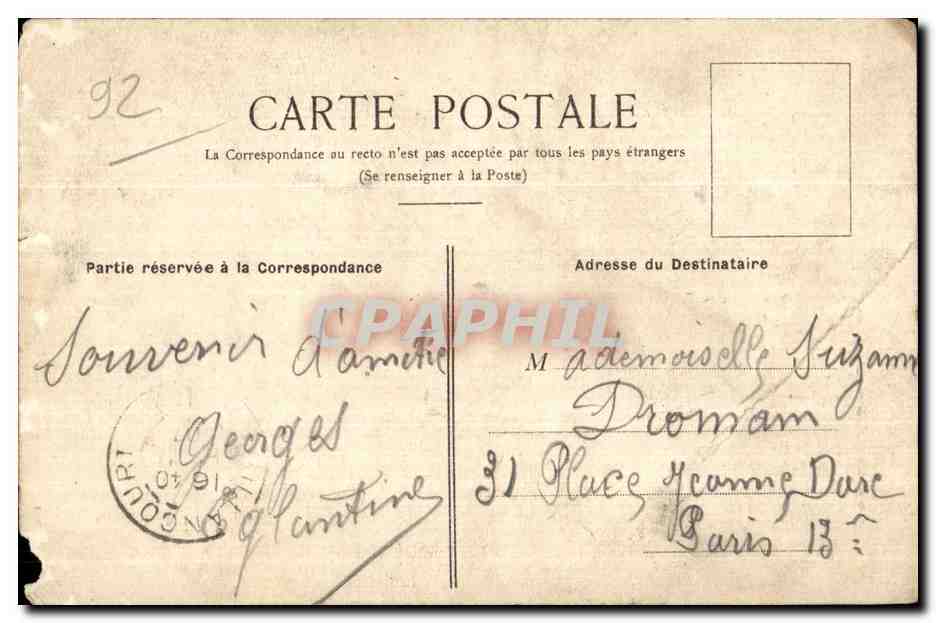 CPA Chaville L Eglise Enfants — Rückseite