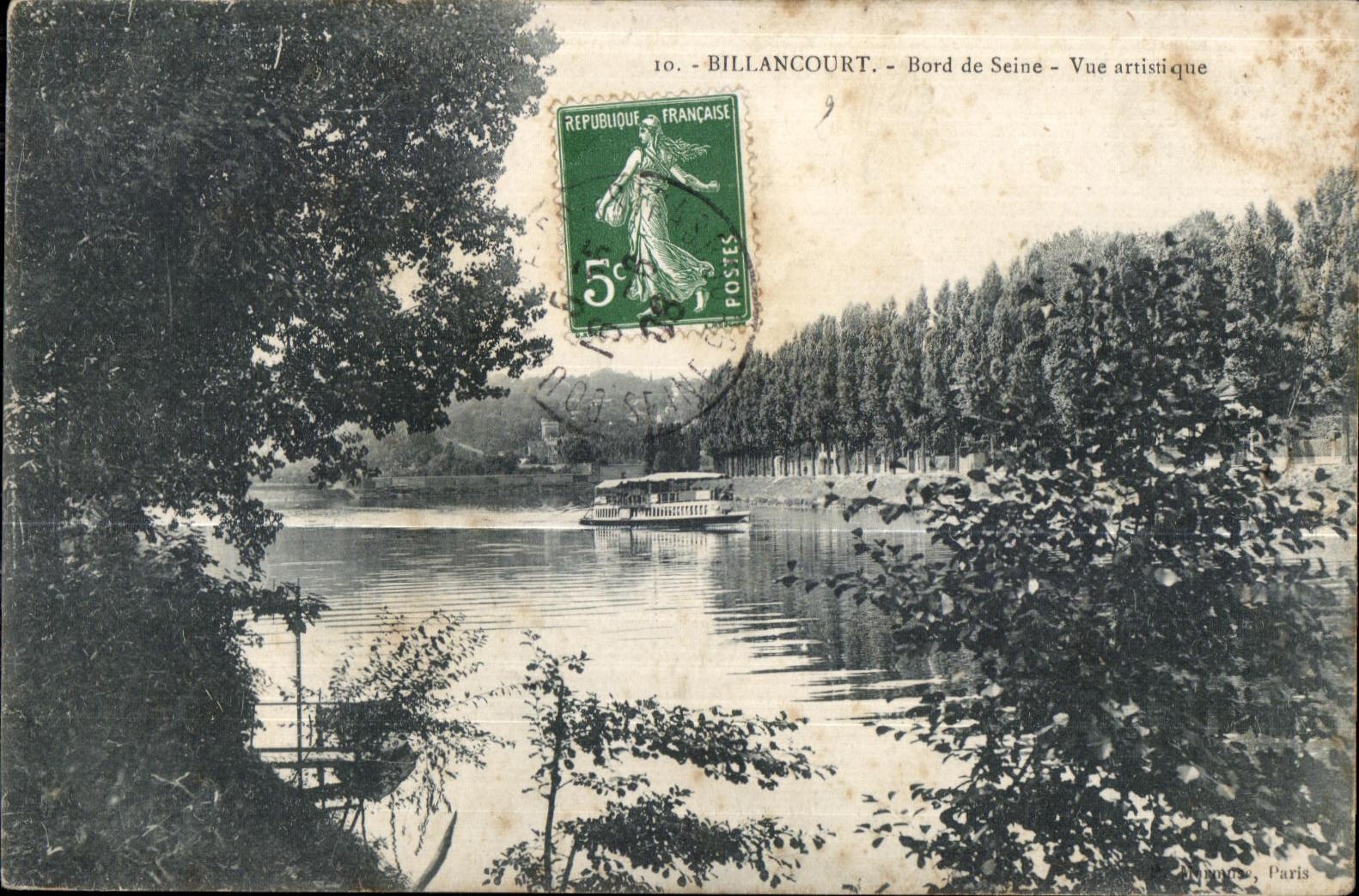 CPA Billancourt Bord de Seine Vue artisique