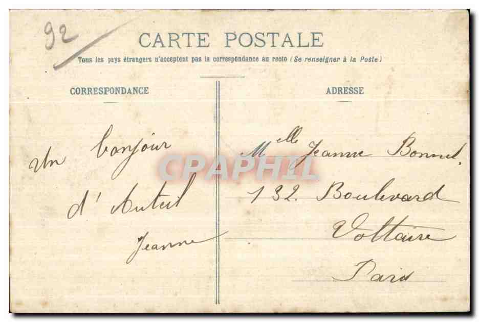 CPA Billancourt Bord de Seine Vue artisique — Rückseite