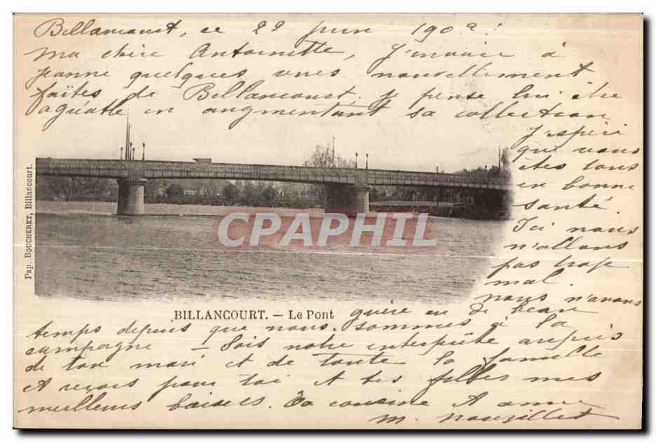 CPA Billancourt Le Pont