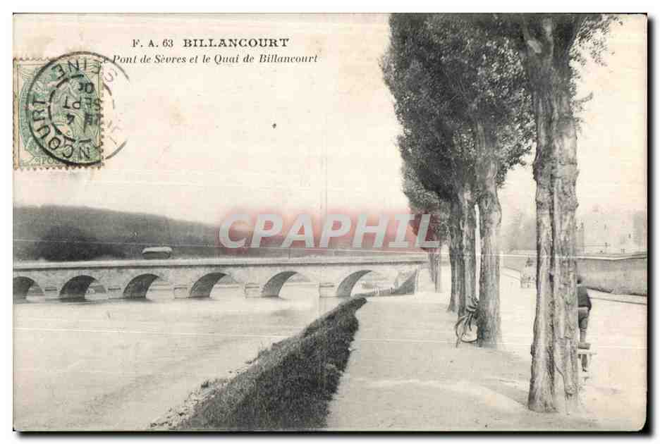 CPA Billancourt Pont de Sevres et le Quai de Billancourt