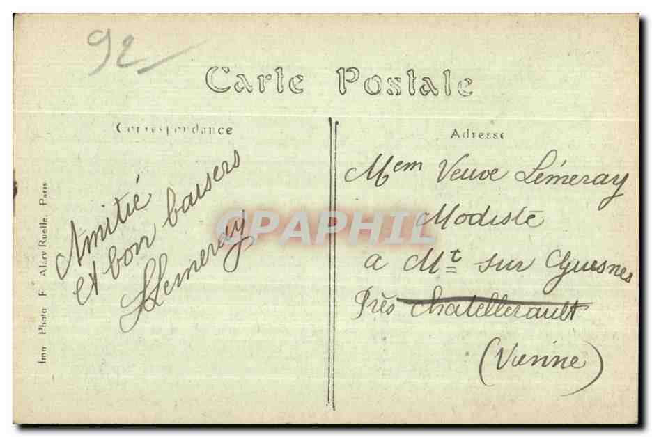 CPA Boulogne La Mairie Avion  — Rückseite