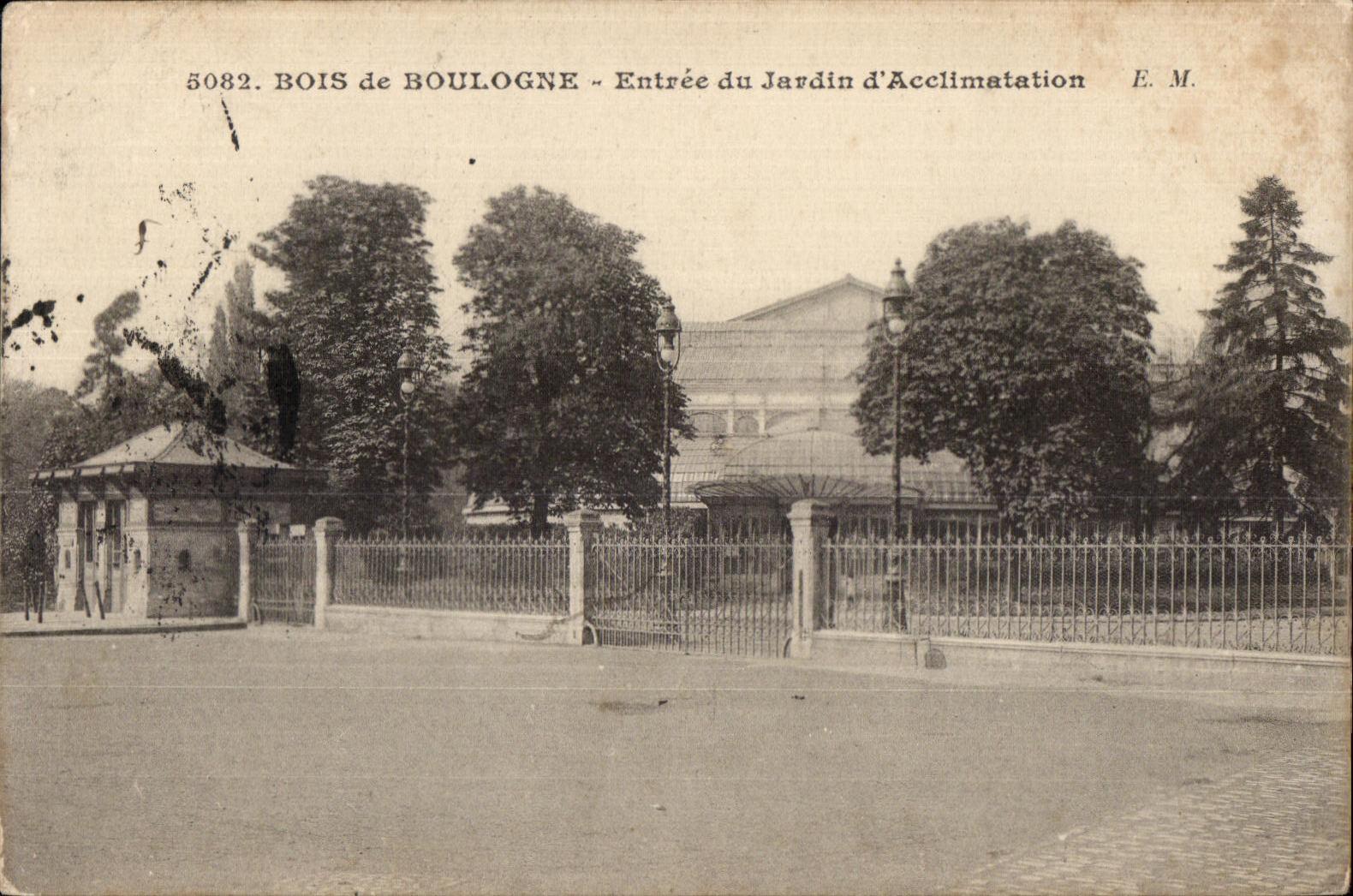 CPA Bois de Boulogne Entree du Jardin d Acclimatation