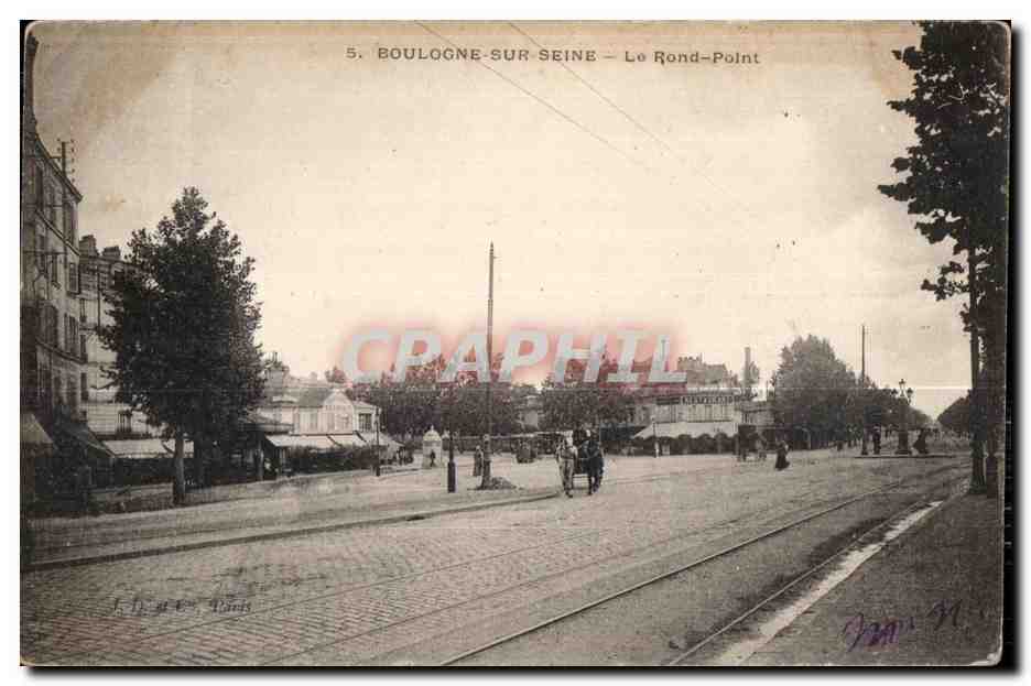 CPA Boulogne Sur Seine Le Rond Point