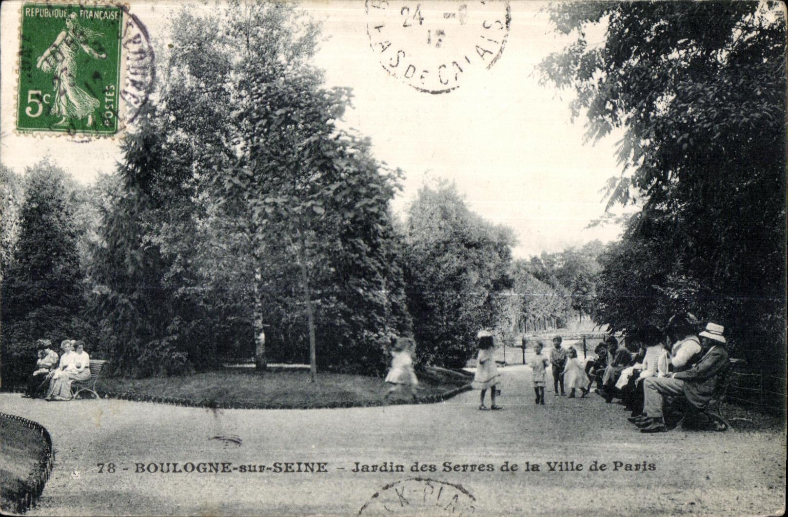 CPA Boulogne sur Seine Jardin des Serves de la Ville de Paris