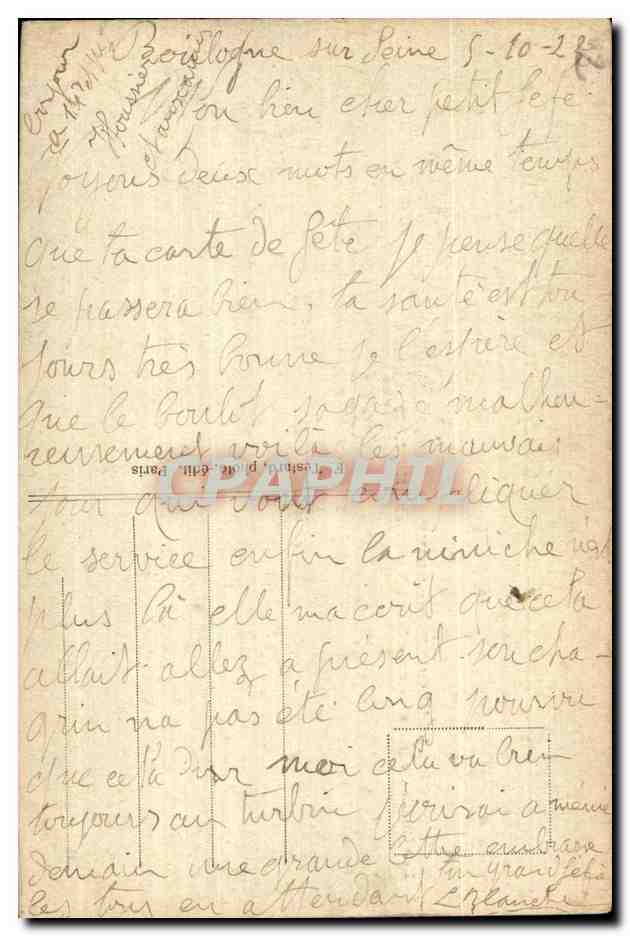 CPA Boulogne sur Seine Les Bords de la Seine et le Mont Valerien — Rückseite