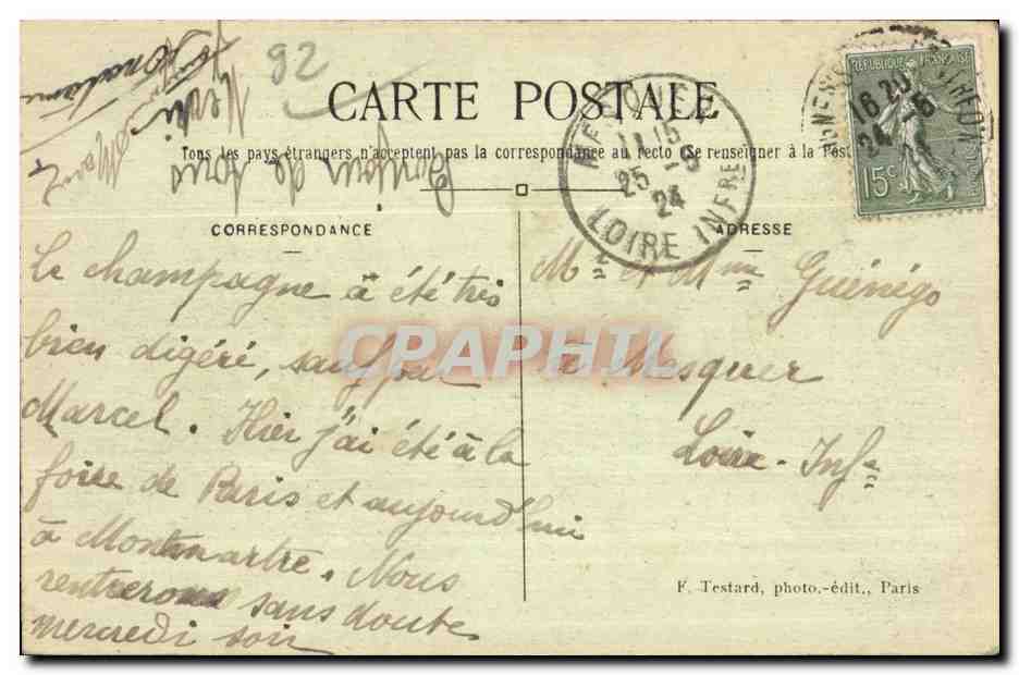 CPA Boulogne sur seine vue generale — Rückseite