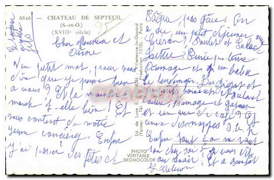 CPA Chateau de septeuil (S et O ) (XVIIIe siecle) — Back