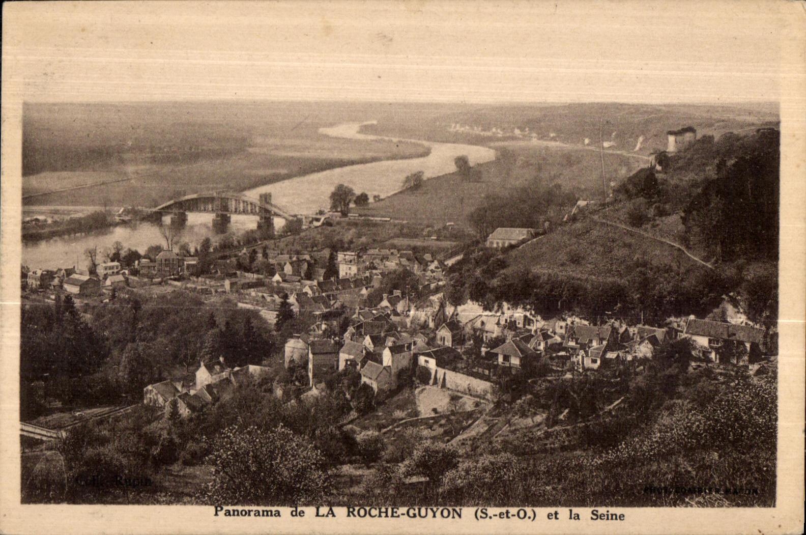 CPA Panorama de la roche guyon (S -et-O) et la seine