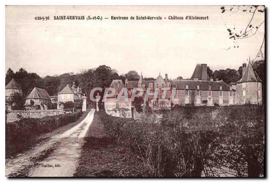 CPA Saint gervais (S et o ) environs de saint gervals chateau d alaincourt