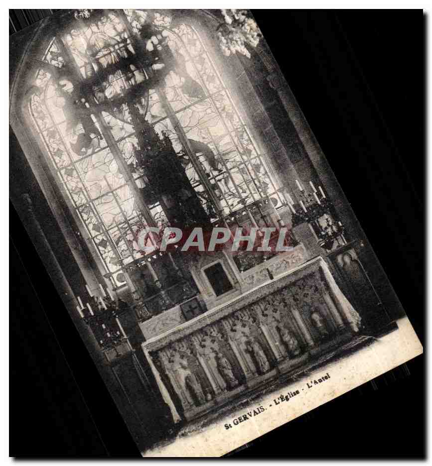 CPA St Gervais L Eglise L autel