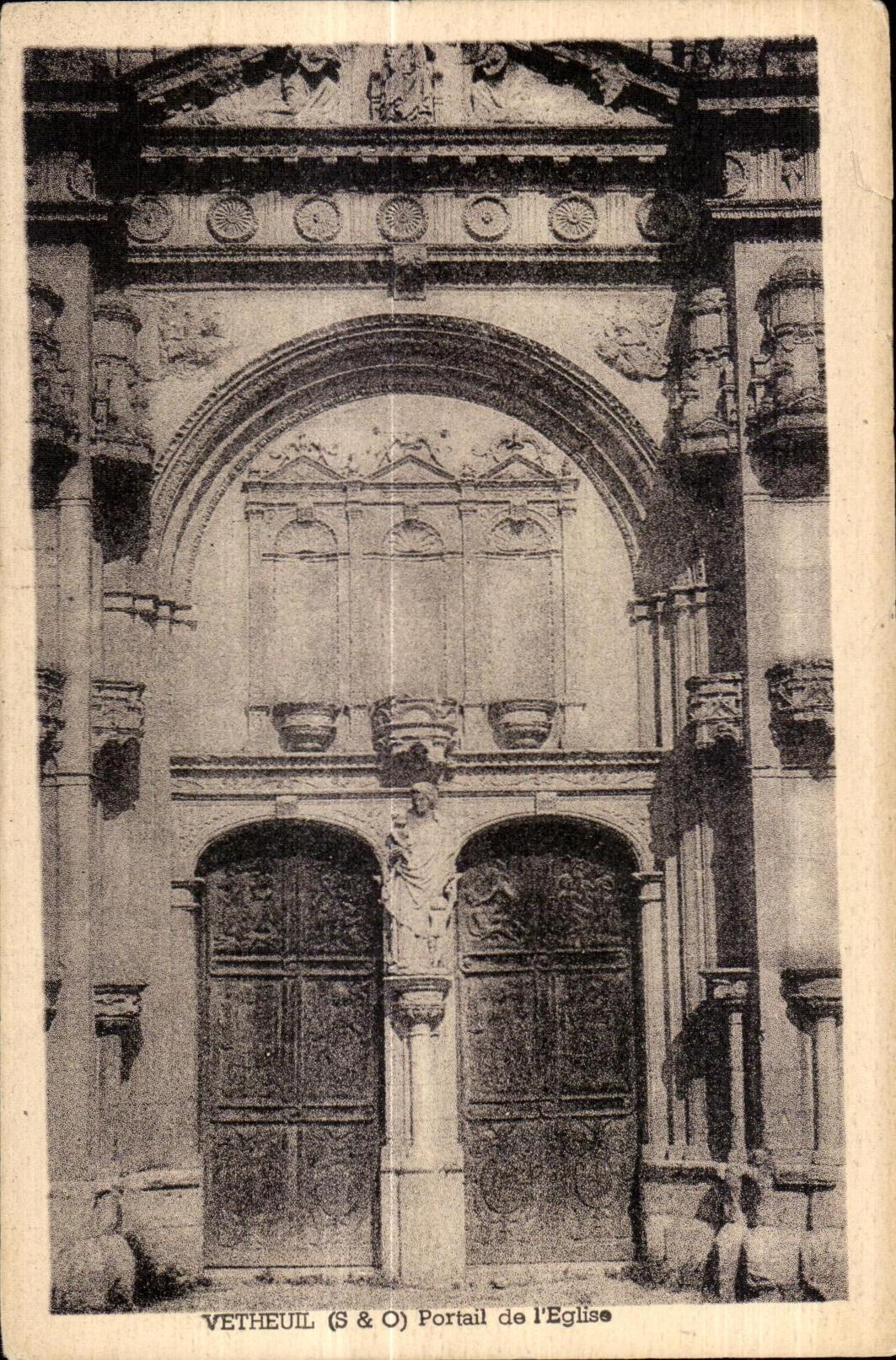CPA Vetheuil (S O0 portail de Ieglise