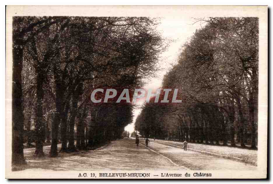 CPA Bellevue meudon L avenue du chateau