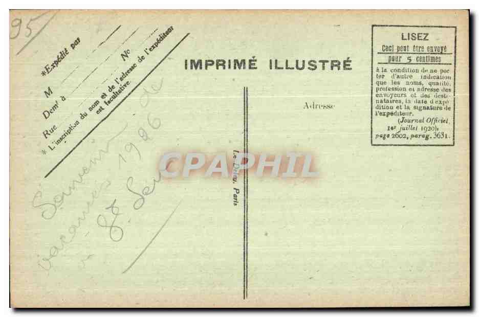 CPA Saint leu la foret interieur de Ieglise tombeau de louis napoleon roi de hollande — Rückseite